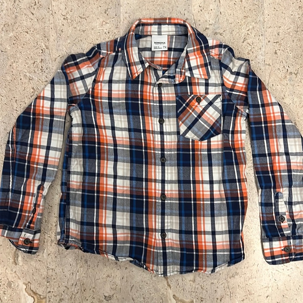 Sanoma boys dress shirt size 7x